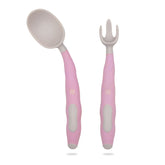 Baby Spoon and fork Set for Baby Feeding (Blush)